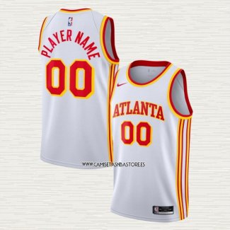 Camiseta Atlanta Hawks Personalizada Association 2020-21 Blanco