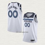 Camiseta Minnesota Timberwolves Personalizada Association 2020-21 Blanco