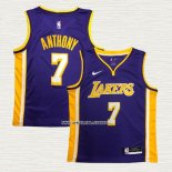 Carmelo Anthony NO 7 Camiseta Los Angeles Lakers Statement Violeta