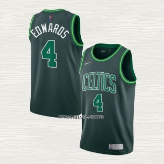 Carsen Edwards NO 4 Camiseta Boston Celtics Earned 2020-21 Verde