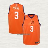 Chris Paul Camiseta Nino Phoenix Suns Statement 2020-21 Naranja
