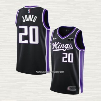 Colby Jones NO 20 Camiseta Sacramento Kings Icon 2023-24 Negro