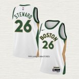 DJ Steward NO 26 Camiseta Boston Celtics Ciudad 2023-24 Blanco