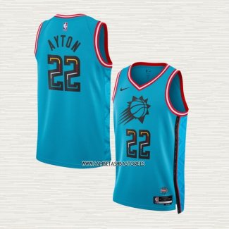 Deandre Ayton NO 22 Camiseta Phoenix Suns Ciudad 2022-23 Azul