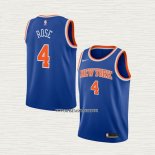 Derrick Rose NO 4 Camiseta Nino New York Knicks Icon Azul