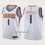 Devin Booker NO 1 Camiseta Nino Phoenix Suns Association 2017-18 Blanco