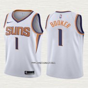 Devin Booker NO 1 Camiseta Nino Phoenix Suns Association 2017-18 Blanco