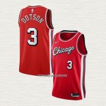 Devon Dotson NO 3 Camiseta Chicago Bulls Ciudad 2021-22 Rojo