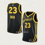 Draymond Green NO 23 Camiseta Golden State Warriors Ciudad 2023-24 Negro