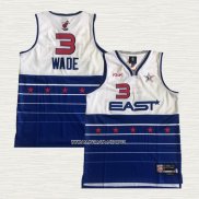 Dwyane Wade NO 3 Camiseta All Star 2006 Azul Blanco