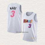 Dwyane Wade NO 3 Camiseta Miami Heat Ciudad 2022-23 Blanco
