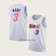 Dwyane Wade NO 3 Camiseta Miami Heat Ciudad 2022-23 Blanco