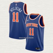 Frank Ntilikina NO 11 Camiseta New York Knicks Icon Azul