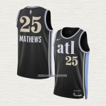 Garrison Mathews NO 25 Camiseta Atlanta Hawks Ciudad 2023-24 Negro
