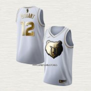 Ja Morant NO 12 Camiseta Memphis Grizzlies Golden Edition Blanco