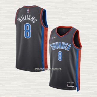 Jalen Williams NO 8 Camiseta Oklahoma City Thunder Ciudad 2022-23 Gris