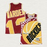 James Harden NO 13 Camiseta Houston Rockets Mitchell & Ness Big Face Rojo