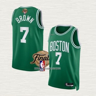 Jaylen Brown NO 7 Camiseta Boston Celtics Icon 2022 NBA Finals Verde