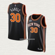 Julius Randle NO 30 Camiseta New York Knicks Ciudad 2021-22 Negro