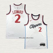 Kawhi Leonard NO 2 Camiseta Los Angeles Clippers Association 2024-25 Blanco