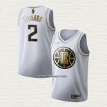 Kawhi Leonard NO 2 Camiseta Los Angeles Clippers Golden Edition Blanco