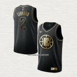 Kawhi Leonard NO 2 Camiseta Los Angeles Clippers Golden Edition Negro