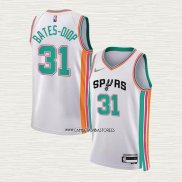 Keita Bates-Diop NO 31 Camiseta San Antonio Spurs Ciudad 2021-22 Blanco