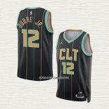 Kelly Oubre JR. NO 12 Camiseta Charlotte Hornets Ciudad 2022-23 Negro