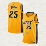 Kendrick Nunn NO 25 Camiseta Miami Heat Earned 2020-21 Oro