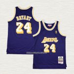 Kobe Bryant NO 24 Camiseta Nino Los Angeles Lakers Mitchell & Ness 2007-08 Violeta