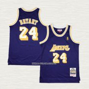 Kobe Bryant NO 24 Camiseta Nino Los Angeles Lakers Mitchell & Ness 2007-08 Violeta