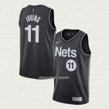 Kyrie Irving NO 11 Camiseta Brooklyn Nets Earned 2020-21 Negro