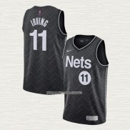 Kyrie Irving NO 11 Camiseta Brooklyn Nets Earned 2020-21 Negro