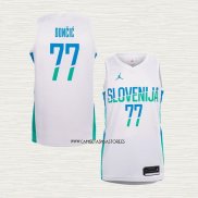 Luka Doncic NO 77 Camiseta Slovenia Primera Blanco