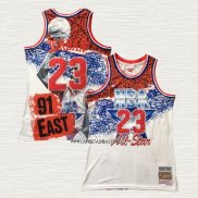 Michael Jordan NO 23 Camiseta All Star 1991 Blanco