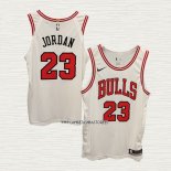 Michael Jordan NO 23 Camiseta Chicago Bulls Association Autentico Blanco