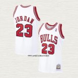 Michael Jordan NO 23 Camiseta Chicago Bulls Mitchell & Ness 1997-98 Blanco