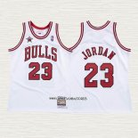 Michael Jordan NO 23 Camiseta Chicago Bulls Mitchell & Ness 1998 Blanco