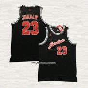 Michael Jordan NO 23 Camiseta Negro Rojo