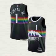 Michael Porter JR. NO 1 Camiseta Denver Nuggets Ciudad Negro