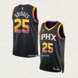 Mikal Bridges NO 25 Camiseta Phoenix Suns Statement 2022-23 Negro