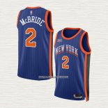 Miles Mcbride NO 2 Camiseta New York Knicks Ciudad 2023-24 Azul
