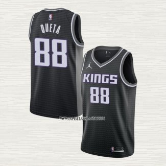 Neemias Queta NO 24 Camiseta Sacramento Kings Statement 2020-21 Negro