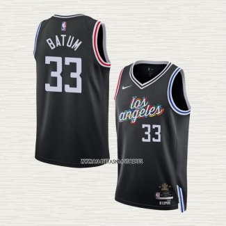 Nicolas Batum NO 33 Camiseta Los Angeles Clippers Ciudad 2022-23 Negro