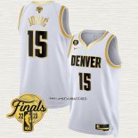 Nikola Jokic NO 15 Camiseta Denver Nuggets Ciudad 2023 NBA Finals Blanco