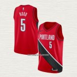 Rodney Hood NO 5 Camiseta Portland Trail Blazers Statement Edition Rojo Negro