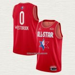 Russell Westbrook NO 0 Camiseta Houston Rockets All Star 2020 Rojo