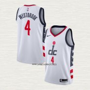 Russell Westbrook NO 4 Camiseta Washington Wizards Ciudad 2020-21 Blanco