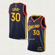 Stephen Curry NO 30 Camiseta Golden State Warriors Ciudad 2020-21 Blanco