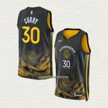 Stephen Curry NO 30 Camiseta Golden State Warriors Ciudad 2022-23 Negro